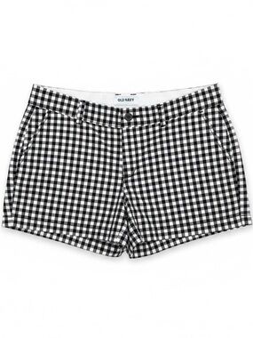 Old Navy Size 10 Everyday Black/White Gingham Check Shorts
